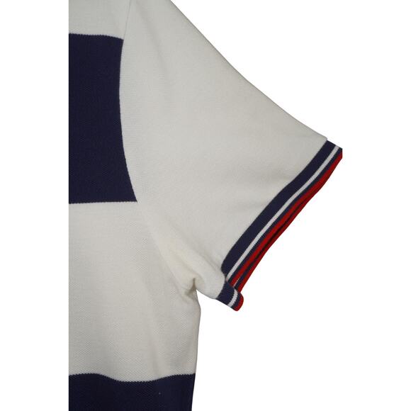 Polo Ralph Lauren USA Rugby Polo Shirt Custom Slim Fit Navy White Striped Men's - Picture 5 of 6